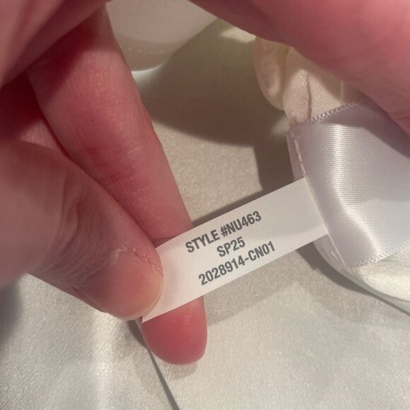 Madewell Women's Sz XL Silk Utility-Pocket Button-Up Shirt Off-White NU463 - Picture 12 of 12